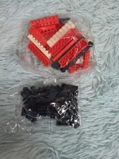 Bricks Mixed Lot Navy Blue Orange Cream Bricks Pieces Clean Sealed Bags Parts