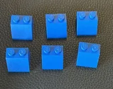 LEGO Parts 3039 Lot 6 Pieces Slope 45 2x2 Blue