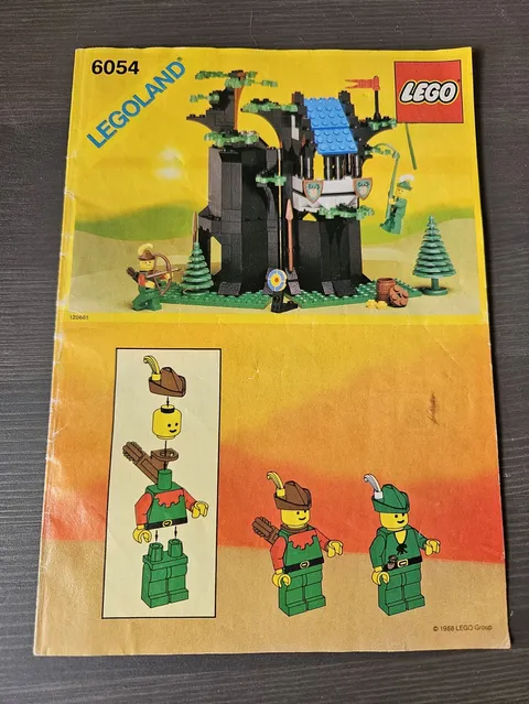 Vintage LEGO LEGOLAND 6054 Forestmen's Hideout Instruction Manual Booklet 1988