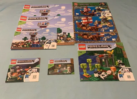 Lego Minecraft Instruction Lot MANUALS ONLY Booklets 21152 21161 21158 21162