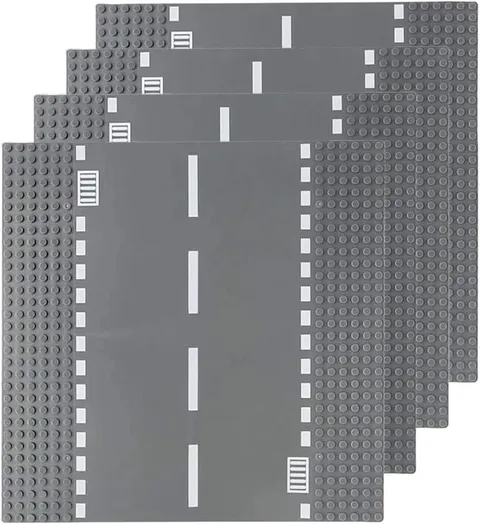 Road Base Plates 10x10 Inches City Street Building Kit for Bricks Compatible