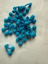 LEGO -NEW-22667-DARK AZURE-CHERRY PAIR -15 PIECES