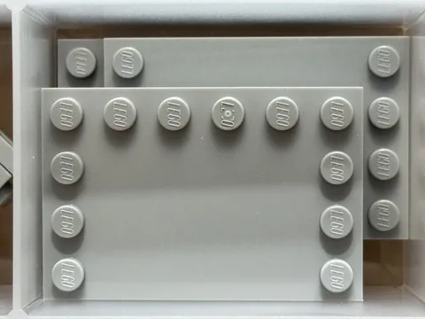 LEGO Parts - Light Bluish Gray Tile 4 x 6 with Studs on Edges - No 6180 - QTY 5