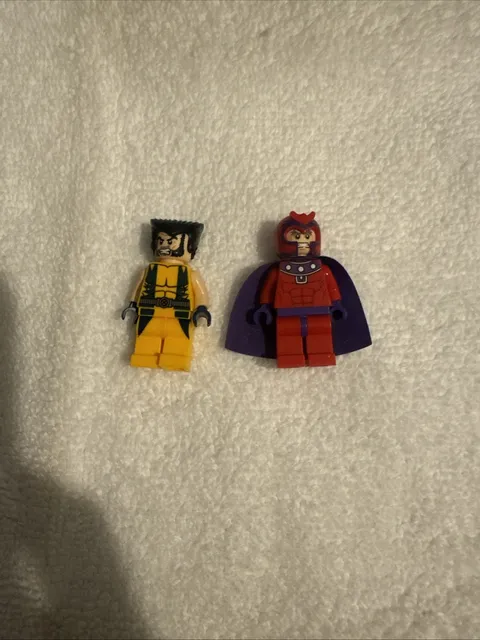 LEGO Marvel Minifigure Lot - Wolverine (sh0017) & Magneto (sh0031)  Set 6866