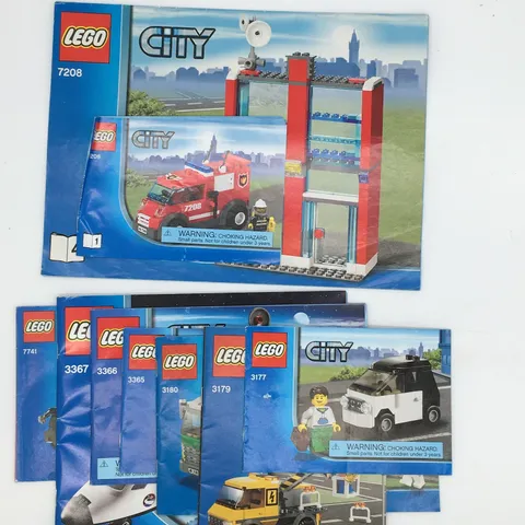 Lego Manual Instruction 9 Book LOT City 7208 3177 3179 3180 3365 3366 3367 7741