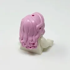 6986 LEGO Minifigure Hair Female Long Parted on Left Lock over Right BRIGHT PINK