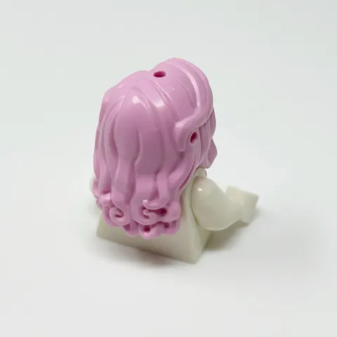 6986 LEGO Minifigure Hair Female Long Parted on Left Lock over Right BRIGHT PINK