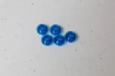 (5) LEGO 1x1 Round Plate - Transparent Blue