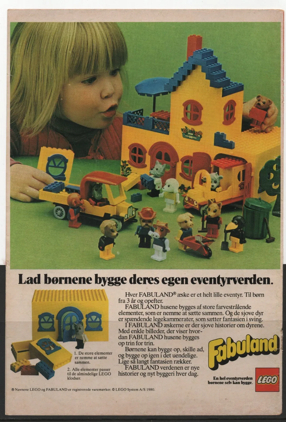 LEGO ADVERTISING INSERTS #  1-1985 # FABULAND # 1980 #