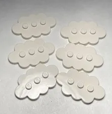 Lego White 'Cloud' Minifigure Stand Lot of 6