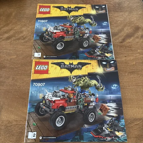 Lego The Batman Movie Killer Croc Tail Gator Instruction Manuals 70907
