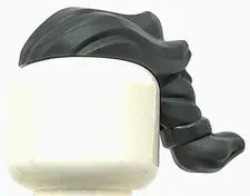 Lego New Dark Bluish Gray Minifigure Hair Narrow Swept Back Ponytail