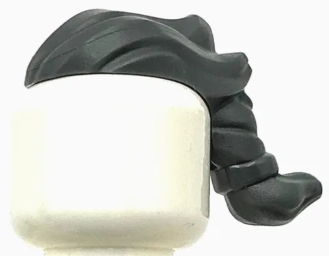 Lego New Dark Bluish Gray Minifigure Hair Narrow Swept Back Ponytail