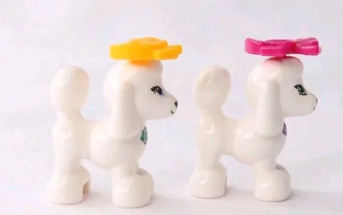 Lego Puppy Dog Friends Animal White Poodle Lot Of 2