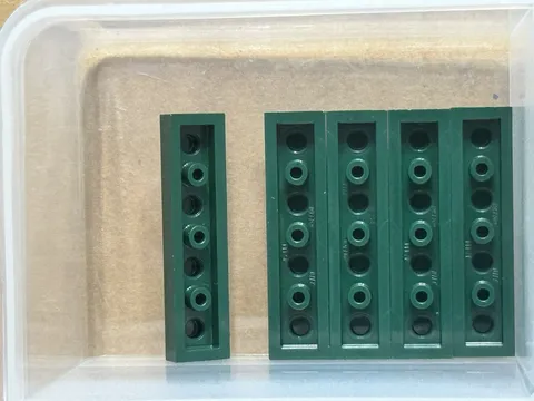 LEGO Parts - Dark Green Plate 1 x 4 - No 3710 - QTY 5