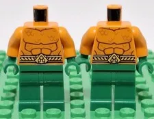 2 Legs & Torso Lot For Lego Aquaman Minifigure NO HEAD NO HAIR