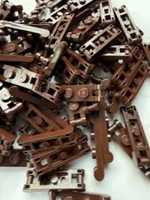 LEGO - NEW- #18649-DARK BROWN-PLATE MOD/ 1 X 2 W/ 2 HANDLES-10 PIECES