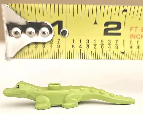 Lego City 2022 RARE Lime Baby Alligator Crocodile w/Black Eyes  Replacement Part