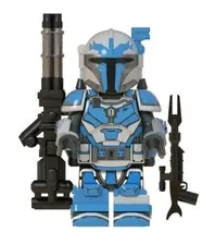 Star Wars Heavy Clone Force Sky Blue Trooper Minifigure Body Armored -New Read
