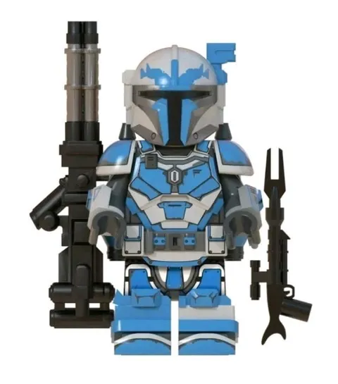 Star Wars Heavy Clone Force Sky Blue Trooper Minifigure Body Armored -New Read