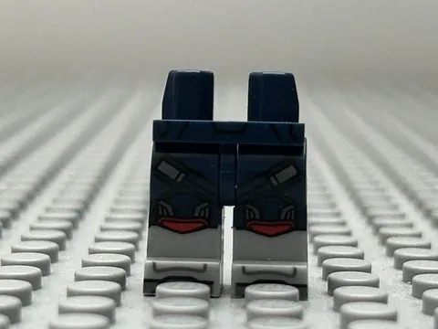 Lego Captain American Falcon Legs Dual Molded Dark Blue And Light Grey