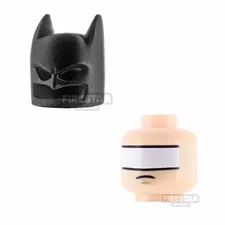 Firestar Toys LEGO Pad Printed Bat Head with 3D printed Cowl.