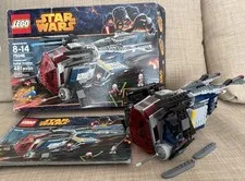 Lego Star Wars Coruscant Police Gunship 75046 W/ Box + Manual INCOMPLETE No Figs