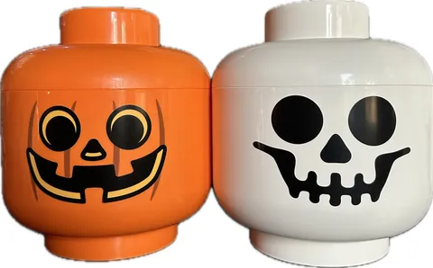 Lego Jack O Lantern/Skeleton limited Halloween Edition Storage Containers, Large