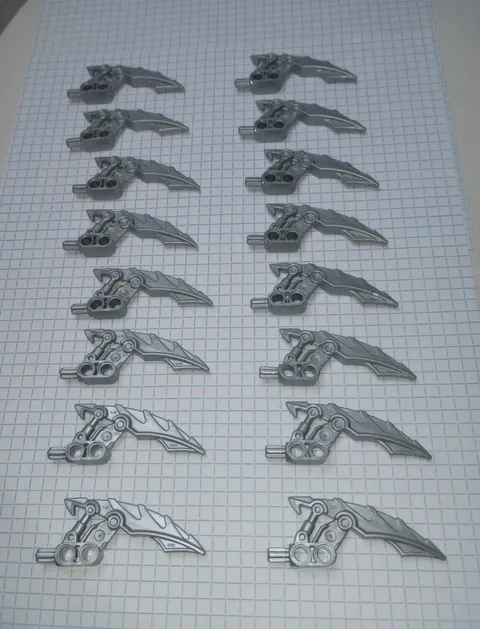 16 Bionicle Weapon Lego 57563 Pearl Light Gray Mahri Matoran Blade WYSIWYG IRL