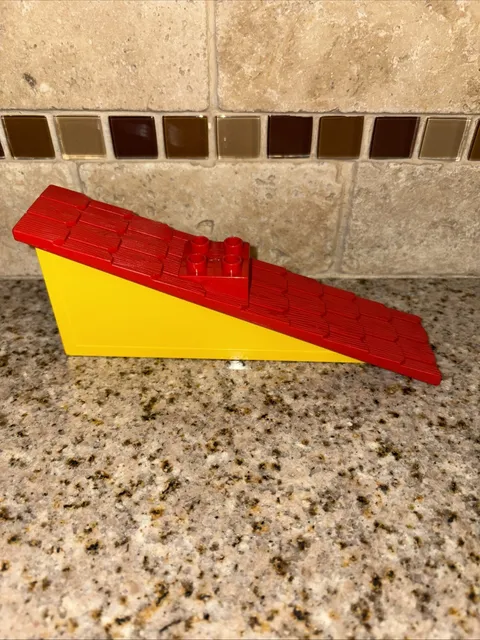 Vintage LEGO Dacta DUPLO House 9152 Red Yellow Roof Piece REPLACEMENT #3806
