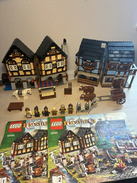 LEGO Castle Medieval Market Village (10193) 98% Complete w/ Instructions
