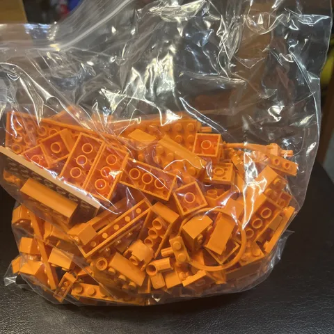 1 and 1/2lb Orange LEGO Bricks Plates Slope EUC Random Bulk Lot Good Mix 1.5 lbs