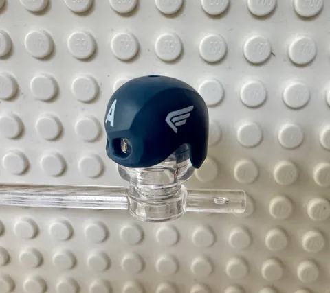 LEGO Minifigure, Headgear Helmet Mask, Hole on Top (Captain America) 49556pb01