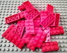 LEGO Lot of 25 Red 2x4 Plate Pieces