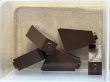 LEGO Parts - Dark Brown Slope 65 2 x 1 x 2 - No 60481 - QTY 5
