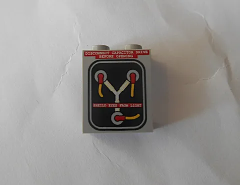 Lego BACK TO FUTURE 21103 Flux Capacitor Panel Misprint SHEILD Error RARE!