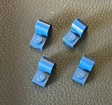 LEGO 28809 Dark Blue Plate Modified 1 x 2 with Pin Hole on Bottom Lot of 4