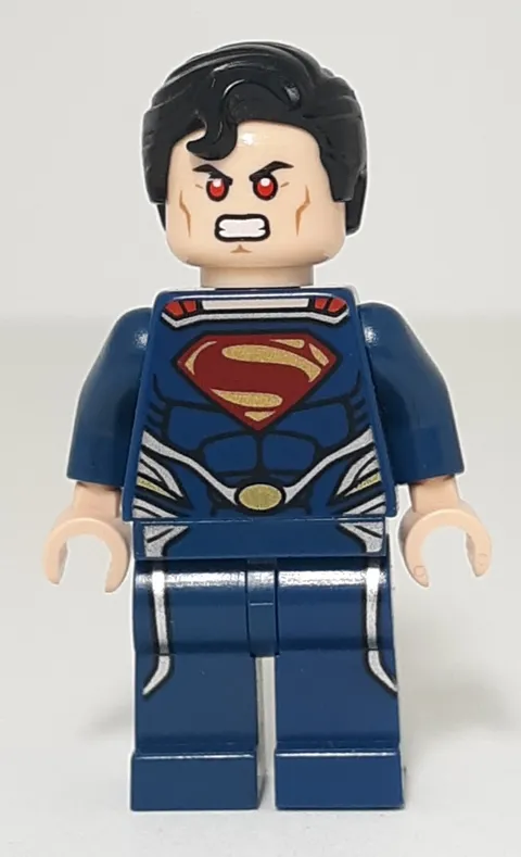 Lego Super Heroes Superman Man Of Steel Minifigure Dark Blue Suit No Cape
