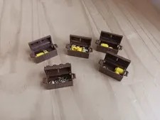 FIVE Treasure Chests From Vintage LEGO Pirate  