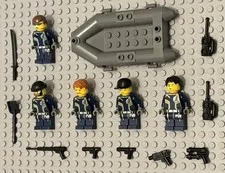 LEGO Minifigure Lot 5 Agents Guys Secret Mission Spies Army Men Soldier Minifig