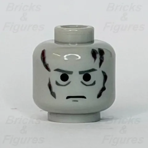 LEGO Star Wars Darth Vader Minifigure Head Part Sith Lord Frown 92477 Burn Scars