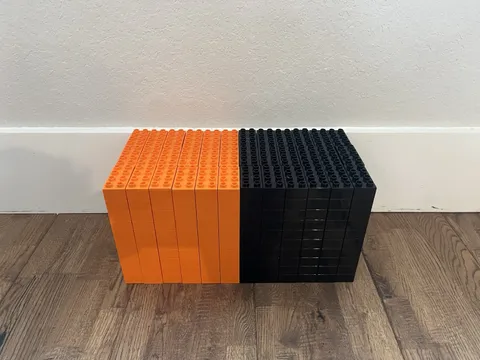 LEGO DUPLO Orange,Black 2X4 Building Blocks Lot of 20 Genuine Replacement Pieces