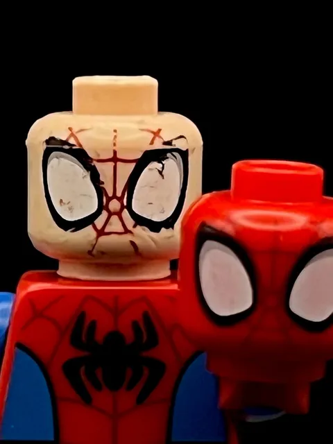 Lego Marvel Spiderman Spidey Misprint Minifigure Head Prototype Error Test