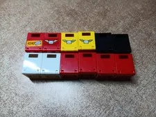 LEGO BULK LOT OF 12 CONTAINER BOX & WHITE SLOT DOOR WHITE YELLOW RED BLACK