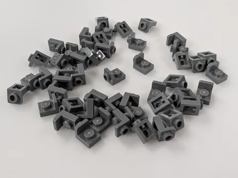 Lego x50 New Dark Bluish Gray Bracket 1 x 1 - 1 x 1 Inverted  # 36840