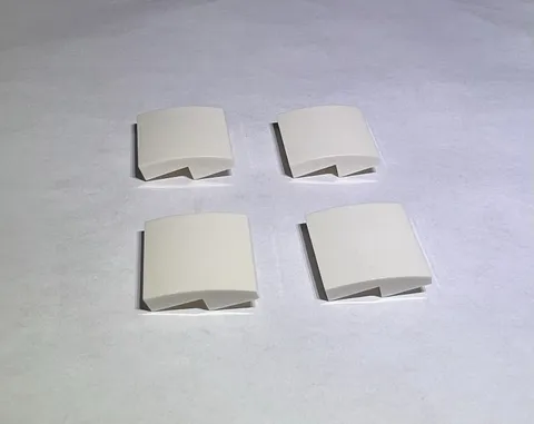 Lego Lot Of 4 White Plate With Bow Tile 2x2x2/3 2/3 New City 2x2