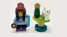 NEW Official Lego Holiday Girl Minifigure & Pet Cat Mini Set