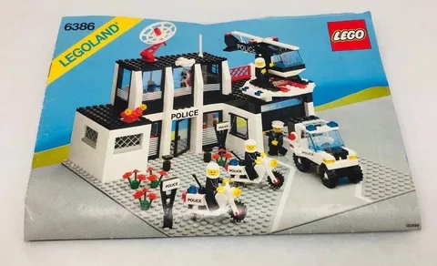 Lego #6386 Police Command Base Instructions - 1986 Legoland