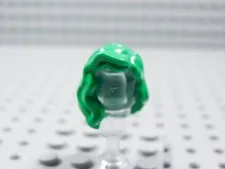 LEGO Bright Green Female Girl Hair Minifig Wavy Over the Shoulder BQ