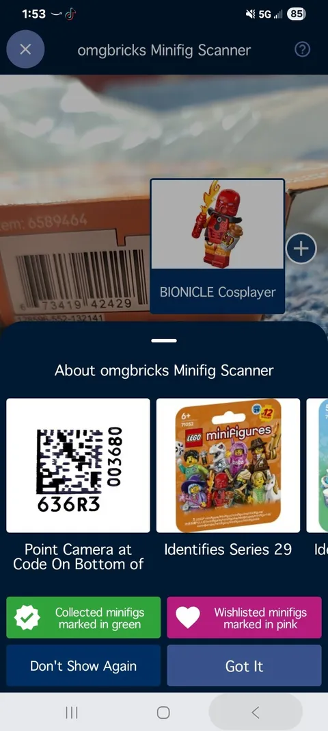 LEGO Minifigures Series 29 BIONICLE Cosplayer Mystery Bag Box 71052